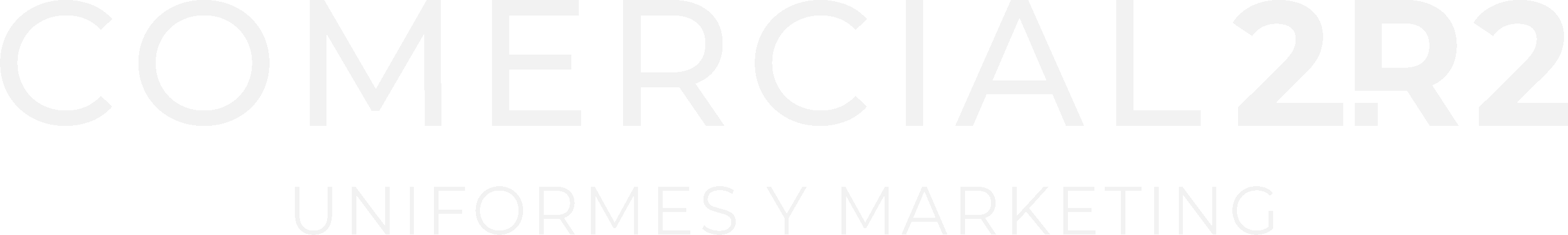 Logotipo de Comercial2r2 en color gris claro