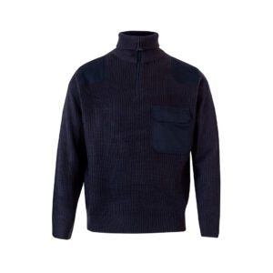 Producto de un jersey de punto azul oscuro para industria base