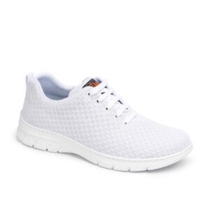 Producto de un zapato blanco para sanidad