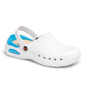 Producto de un zueco blanco para sanidad