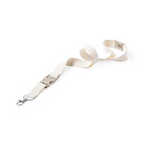 Lanyard blanca personalizable para merchandising