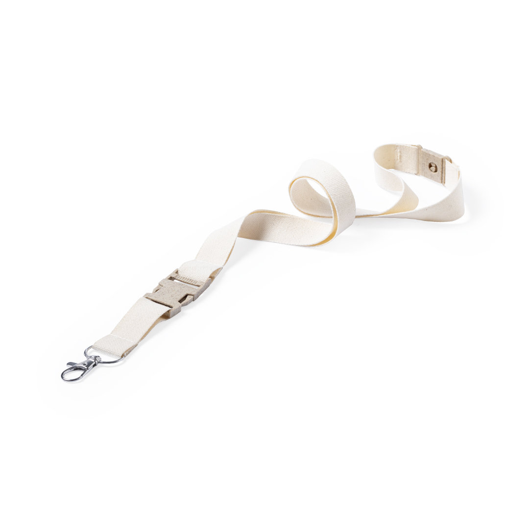 Lanyard blanca personalizable para merchandising
