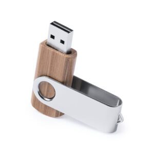 Memoria USB hecha de bambú personalizable para merchandising