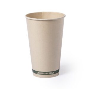 Vaso de papel compostable personalizable para merchandising